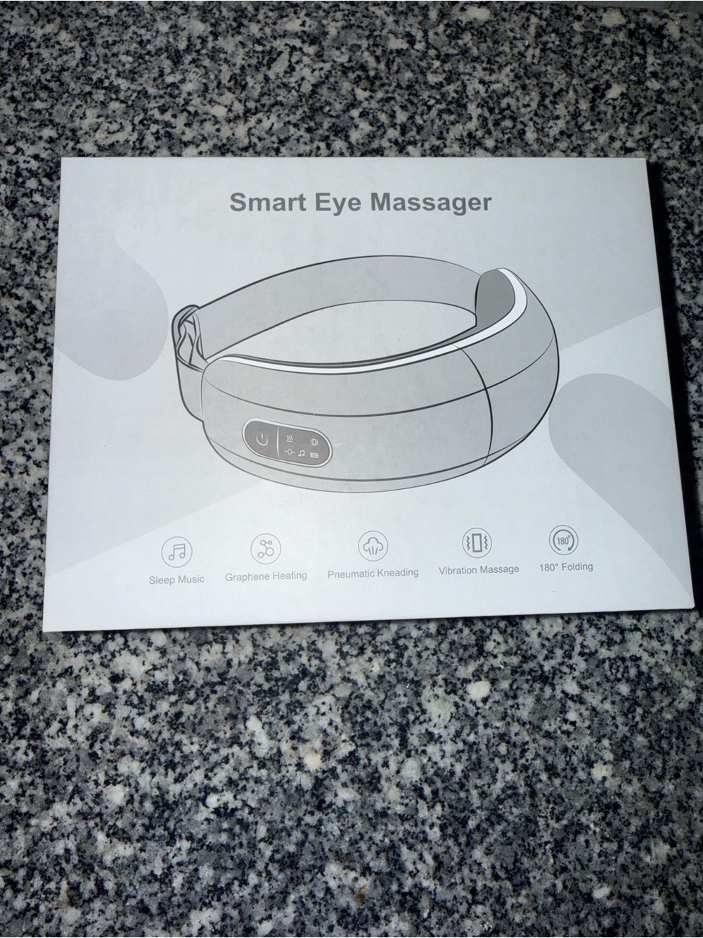 Smart Eye Massager - Gray Wireless Eye Mask with Heat & Vibration
